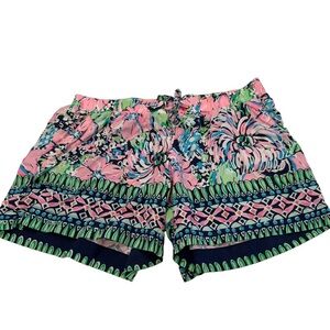 Lilly Pulitzer Katia 5” Short High Tide Navy Tall Order Engineered Sz XS